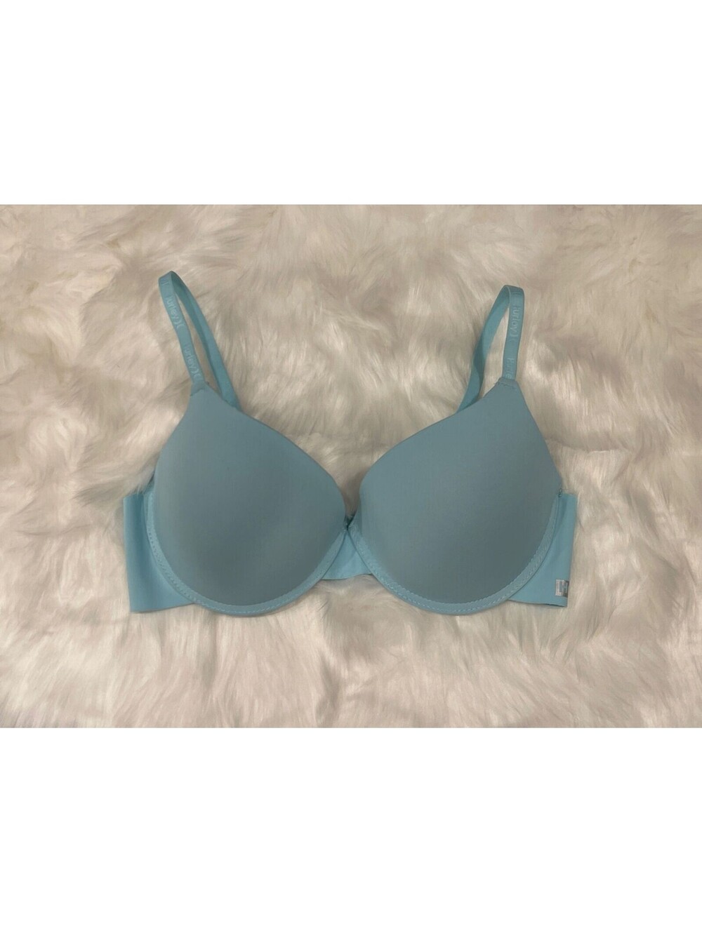 Hurley Bra 36C PushUp Padding Laser Wings Blue